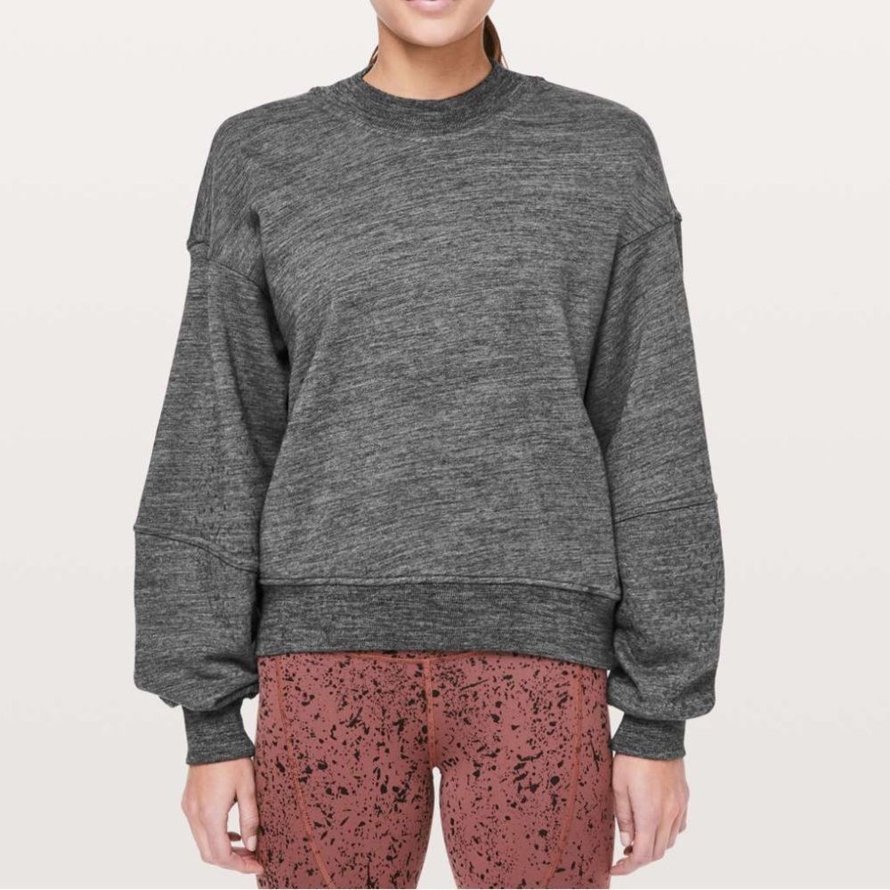 Lululemon x Soulcycle To The Beat Sweatshirt Heathered Core dark grey